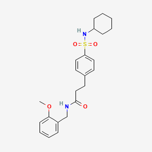 3-[4-(cyclohexylsulfamoyl)phenyl]-N-(2-methoxybenzyl)propanamide