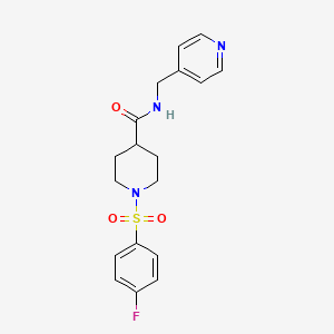 1-((4-fluorophenyl)sulfonyl)-N-(pyridin-4-ylmethyl)piperidine-4-carboxamide