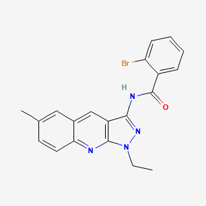 molecular formula C20H17BrN4O B7698604 2-bromo-N-(1-ethyl-6-methyl-1H-pyrazolo[3,4-b]quinolin-3-yl)benzamide 