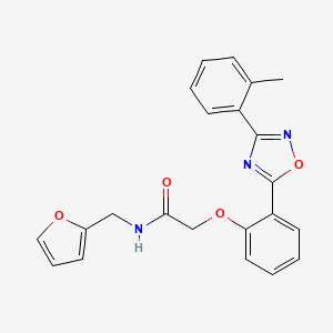 N-(furan-2-ylmethyl)-2-(2-(3-(o-tolyl)-1,2,4-oxadiazol-5-yl)phenoxy)acetamide