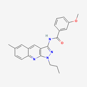 3-methoxy-N-(6-methyl-1-propyl-1H-pyrazolo[3,4-b]quinolin-3-yl)benzamide