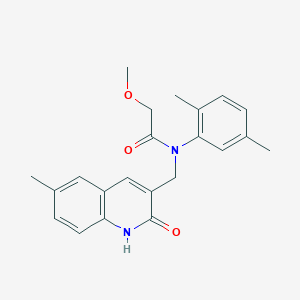 N-(2,5-dimethylphenyl)-N-((2-hydroxy-6-methylquinolin-3-yl)methyl)-2-methoxyacetamide