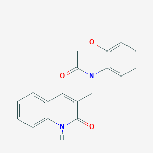 molecular formula C19H18N2O3 B7698709 N-((2-hydroxyquinolin-3-yl)methyl)-N-(2-methoxyphenyl)acetamide 