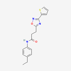 N-(4-ethylphenyl)-3-(3-(thiophen-2-yl)-1,2,4-oxadiazol-5-yl)propanamide