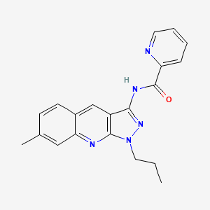 N-(7-methyl-1-propyl-1H-pyrazolo[3,4-b]quinolin-3-yl)picolinamide