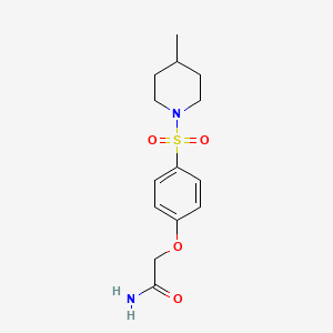 2-[4-(4-Methylpiperidin-1-yl)sulfonylphenoxy]acetamide