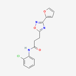 molecular formula C15H12ClN3O3 B7698792 N-(2-chlorophenyl)-3-[3-(furan-2-yl)-1,2,4-oxadiazol-5-yl]propanamide 