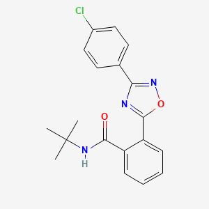 molecular formula C19H18ClN3O2 B7698811 N-tert-butyl-2-[3-(4-chlorophenyl)-1,2,4-oxadiazol-5-yl]benzamide 