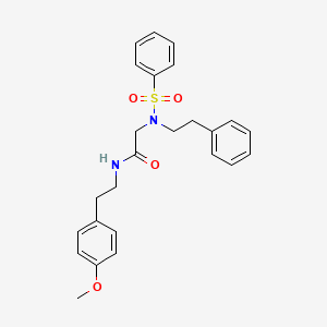 N-[2-(4-methoxyphenyl)ethyl]-N~2~-(2-phenylethyl)-N~2~-(phenylsulfonyl)glycinamide