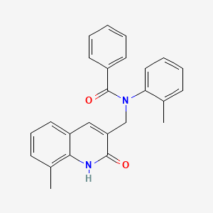 N-((2-hydroxy-8-methylquinolin-3-yl)methyl)-N-(o-tolyl)benzamide