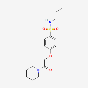 molecular formula C16H24N2O4S B7698857 4-(2-oxo-2-(piperidin-1-yl)ethoxy)-N-propylbenzenesulfonamide 