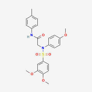 2-(3,4-dimethoxy-N-(4-methoxyphenyl)phenylsulfonamido)-N-(p-tolyl)acetamide