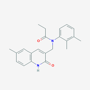 molecular formula C22H24N2O2 B7698962 N-(2,3-dimethylphenyl)-N-((2-hydroxy-6-methylquinolin-3-yl)methyl)propionamide 