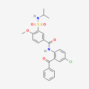 N-[4-chloro-2-(phenylcarbonyl)phenyl]-4-methoxy-3-(propan-2-ylsulfamoyl)benzamide