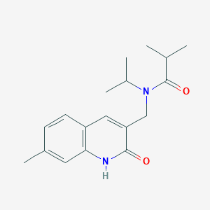 molecular formula C18H24N2O2 B7698987 N-((2-hydroxy-7-methylquinolin-3-yl)methyl)-N-isopropylisobutyramide 