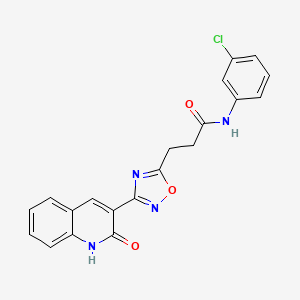 N-(3-chlorophenyl)-3-(3-(2-hydroxyquinolin-3-yl)-1,2,4-oxadiazol-5-yl)propanamide