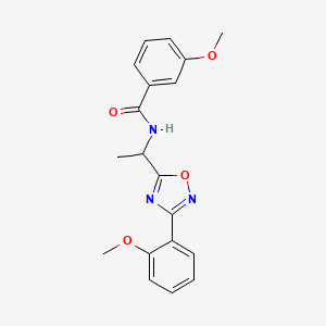 3-methoxy-N-(1-(3-(2-methoxyphenyl)-1,2,4-oxadiazol-5-yl)ethyl)benzamide