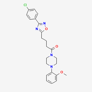 4-(3-(4-chlorophenyl)-1,2,4-oxadiazol-5-yl)-1-(4-(2-methoxyphenyl)piperazin-1-yl)butan-1-one