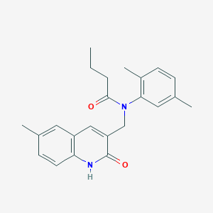 N-(2,5-dimethylphenyl)-N-((2-hydroxy-6-methylquinolin-3-yl)methyl)butyramide