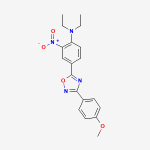 molecular formula C19H20N4O4 B7699077 N,N-diethyl-4-(3-(4-methoxyphenyl)-1,2,4-oxadiazol-5-yl)-2-nitroaniline 