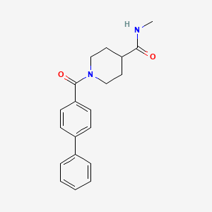 molecular formula C20H22N2O2 B7699084 1-([1,1'-biphenyl]-4-carbonyl)-N-methylpiperidine-4-carboxamide 