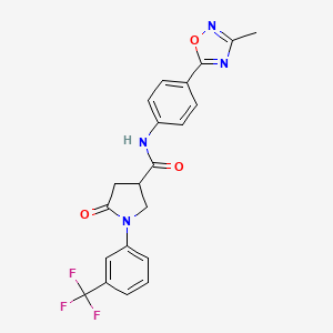 N-[4-(3-methyl-1,2,4-oxadiazol-5-yl)phenyl]-5-oxo-1-[3-(trifluoromethyl)phenyl]pyrrolidine-3-carboxamide