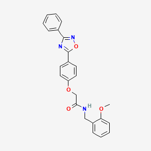 N-(2-methoxybenzyl)-2-(4-(3-phenyl-1,2,4-oxadiazol-5-yl)phenoxy)acetamide