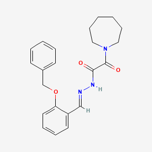 (E)-2-(azepan-1-yl)-N'-(2-(benzyloxy)benzylidene)-2-oxoacetohydrazide