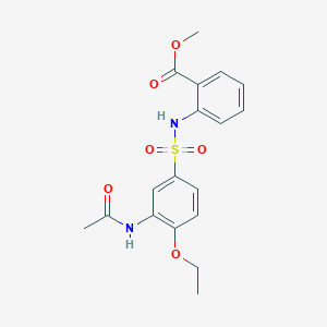 METHYL 2-(3-ACETAMIDO-4-ETHOXYBENZENESULFONAMIDO)BENZOATE