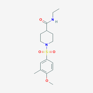 1-(4-methoxy-3-methylbenzenesulfonyl)-N-[(pyridin-2-yl)methyl]piperidine-4-carboxamide