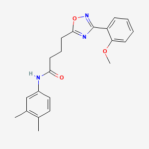 N-(3,4-dimethylphenyl)-4-[3-(2-methoxyphenyl)-1,2,4-oxadiazol-5-yl]butanamide