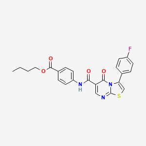 molecular formula C24H20FN3O4S B7699205 N-(3-chloro-4-methoxyphenyl)-3-(3-methoxyphenyl)-5-oxo-5H-[1,3]thiazolo[3,2-a]pyrimidine-6-carboxamide 