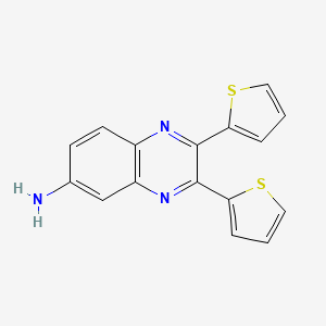 molecular formula C16H11N3S2 B7699232 2,3-di(thiophen-2-yl)quinoxalin-6-amine CAS No. 354774-58-6