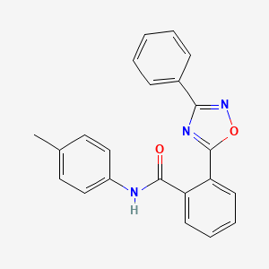 molecular formula C22H17N3O2 B7699240 2-(3-phenyl-1,2,4-oxadiazol-5-yl)-N-(p-tolyl)benzamide 