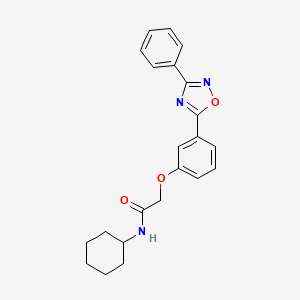 N-cyclohexyl-2-(3-(3-phenyl-1,2,4-oxadiazol-5-yl)phenoxy)acetamide