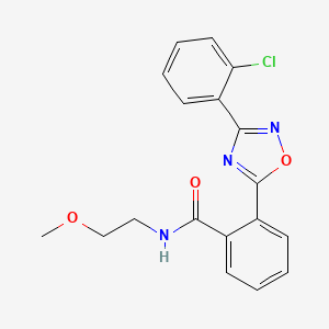 2-(3-(2-chlorophenyl)-1,2,4-oxadiazol-5-yl)-N-(2-methoxyethyl)benzamide