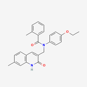 N-(4-ethoxyphenyl)-N-((2-hydroxy-7-methylquinolin-3-yl)methyl)-2-methylbenzamide