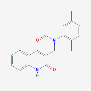 N-(2,5-dimethylphenyl)-N-((2-hydroxy-8-methylquinolin-3-yl)methyl)acetamide