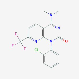 molecular formula C16H12ClF3N4O B7699328 1-(2-Chlorophenyl)-4-(dimethylamino)-7-(trifluoromethyl)pyrido[2,3-d]pyrimidin-2(1H)-one CAS No. 2439279-24-8