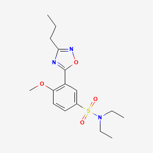 N,N-diethyl-4-methoxy-3-(3-propyl-1,2,4-oxadiazol-5-yl)benzenesulfonamide