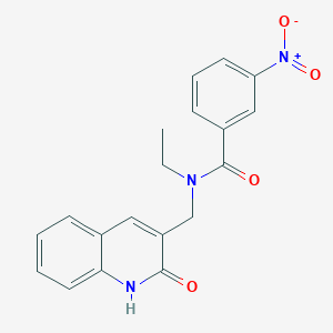 N-Ethyl-N-(2-hydroxy-quinolin-3-ylmethyl)-3-nitro-benzamide