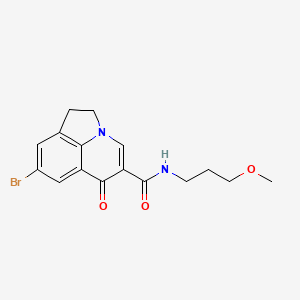 molecular formula C16H17BrN2O3 B7699405 8-bromo-N-(3-methoxypropyl)-6-oxo-2,6-dihydro-1H-pyrrolo[3,2,1-ij]quinoline-5-carboxamide 