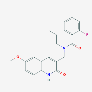 2-fluoro-N-((2-hydroxy-6-methoxyquinolin-3-yl)methyl)-N-propylbenzamide