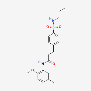 N-(2-methoxy-5-methylphenyl)-3-(4-(N-propylsulfamoyl)phenyl)propanamide