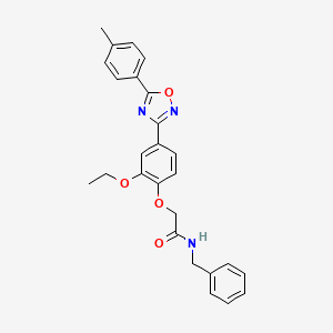 N-benzyl-2-(2-ethoxy-4-(5-(p-tolyl)-1,2,4-oxadiazol-3-yl)phenoxy)acetamide