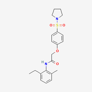 N-(2-ethyl-6-methylphenyl)-2-(4-(pyrrolidin-1-ylsulfonyl)phenoxy)acetamide