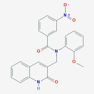 N-((2-hydroxyquinolin-3-yl)methyl)-N-(2-methoxyphenyl)-3-nitrobenzamide