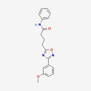 4-[3-(3-methoxyphenyl)-1,2,4-oxadiazol-5-yl]-N-phenylbutanamide