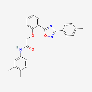 N-(3,4-dimethylphenyl)-2-(2-(3-(p-tolyl)-1,2,4-oxadiazol-5-yl)phenoxy)acetamide