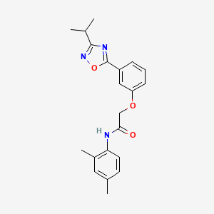 N-(2,4-dimethylphenyl)-2-(3-(3-isopropyl-1,2,4-oxadiazol-5-yl)phenoxy)acetamide